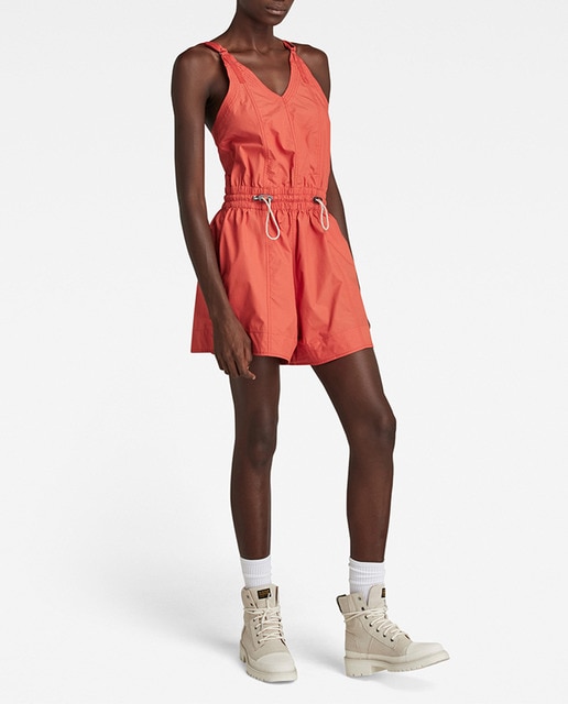 Imagen 0 de Mono corto Sleeveless Summer de mujer, de corte recto y con un cordon elastico en la cintura