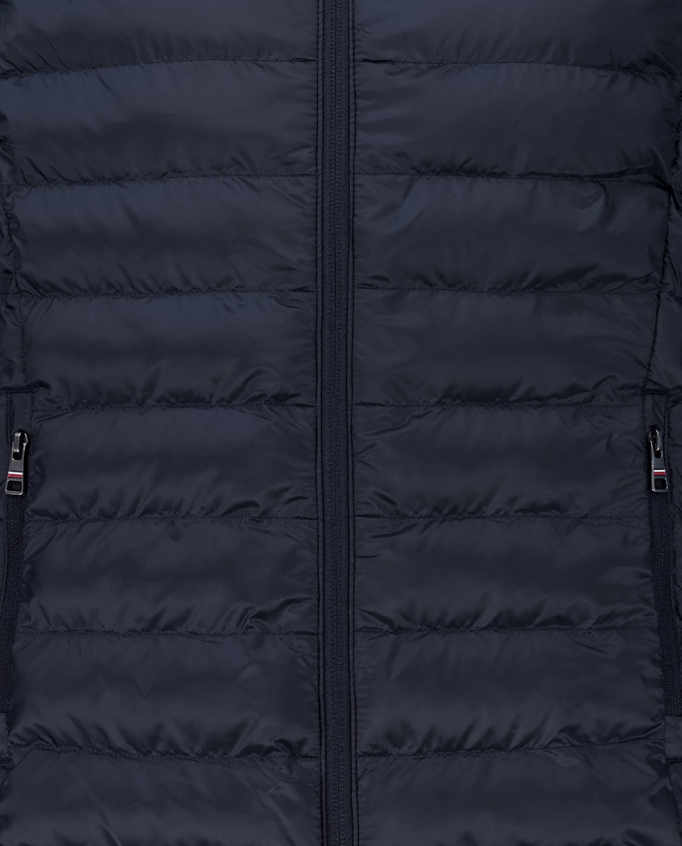 Colete com Fecho de Correr e Capuz Azul-marinho-2