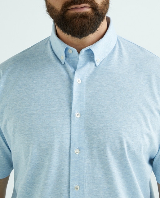 Imagen 0 de Camisa de hombre de punto manga corta sin bolsillo Tallas Grandes