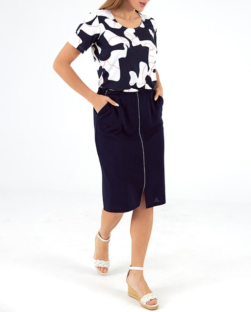 Imagen 0 de Falda midi goma cintura