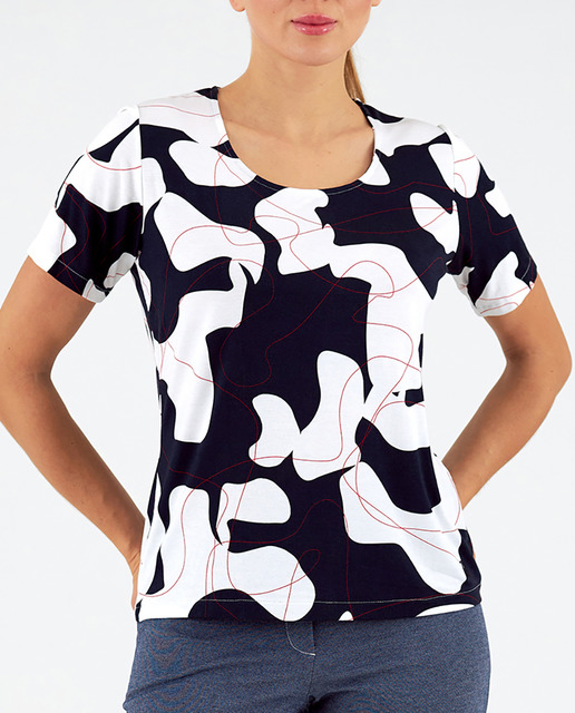 Imagen 0 de Camiseta de mujer cuello redondo manga corta