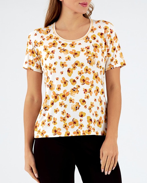 Imagen 0 de Camiseta de mujer cuello redondo manga corta