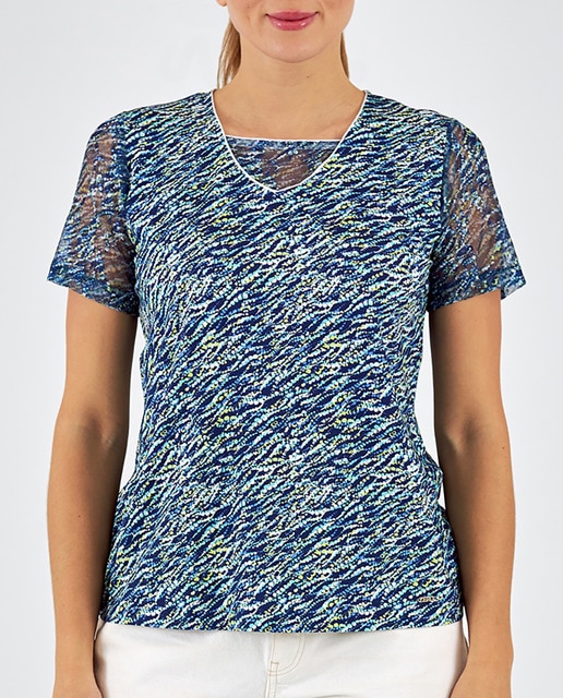 Imagen 0 de Camiseta de mujer cuello cuadrado manga corta