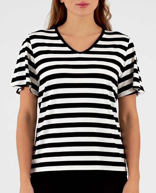 Imagen 0 de Camiseta de mujer cuello pico manga corta