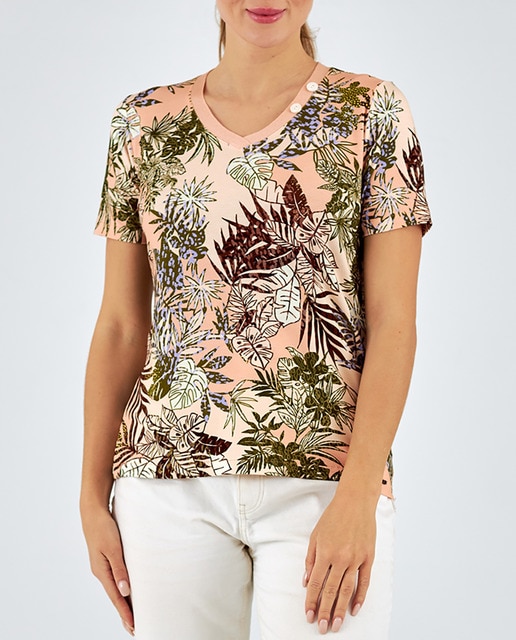 Imagen 0 de Camiseta de mujer cuello redondo manga corta