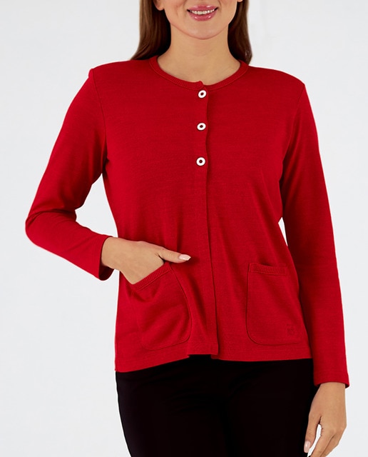 Imagen 0 de Chaqueta de mujer de punto cuello redondo