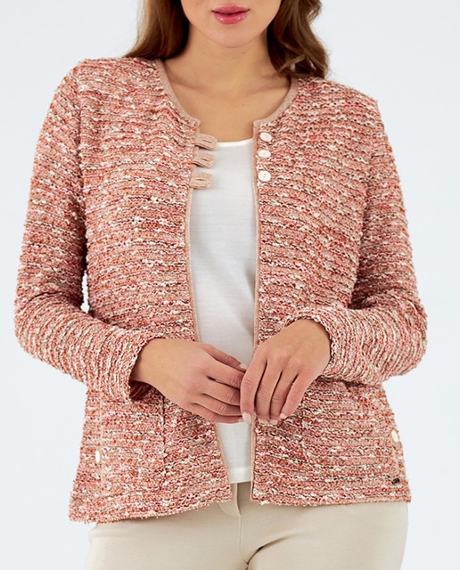 Imagen 0 de Chaqueta de mujer de punto cuello redondo