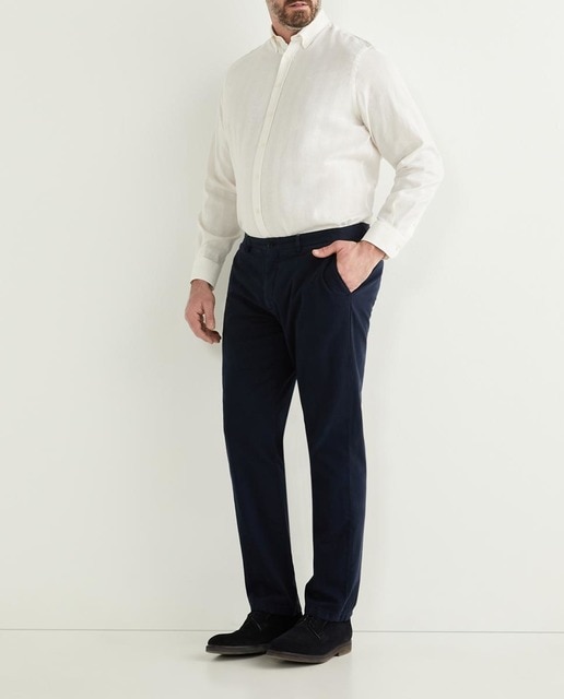 Imagen 0 de Camisa de hombre espiga tallas grandes