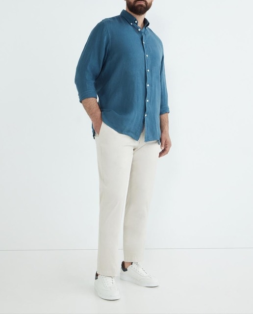 Imagen 0 de Pantalón chinos de hombre regular fit de algodón elástico ultraligerotallas grandes