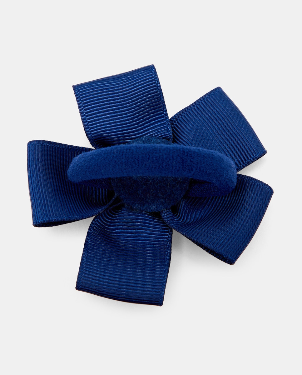 Elástico com Flor Azul-marinho-3