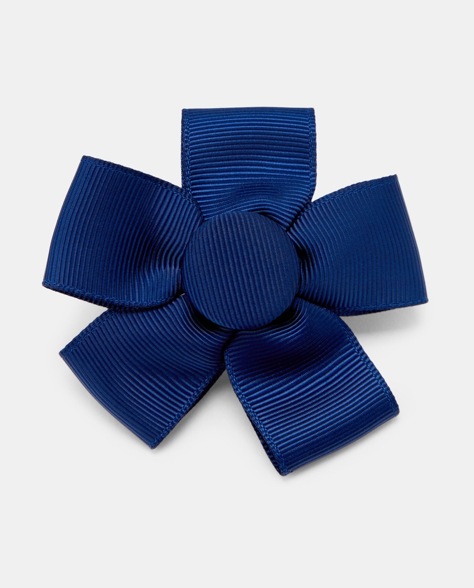 Elástico com Flor Azul-marinho-2