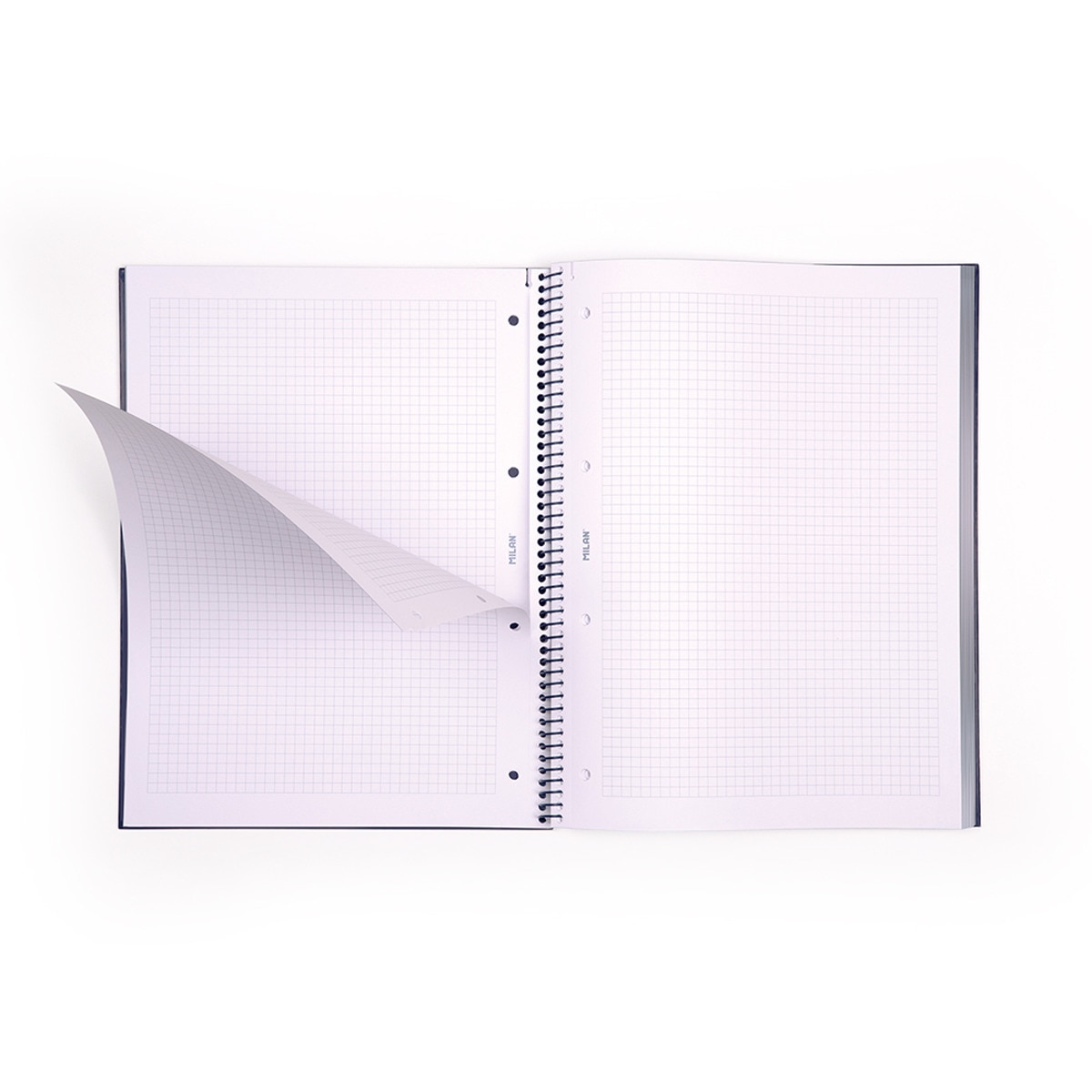 Libreta con espiral, papel cuadriculado, 80 hojas A4, serie 1918, MILAN, beige Beige-2
