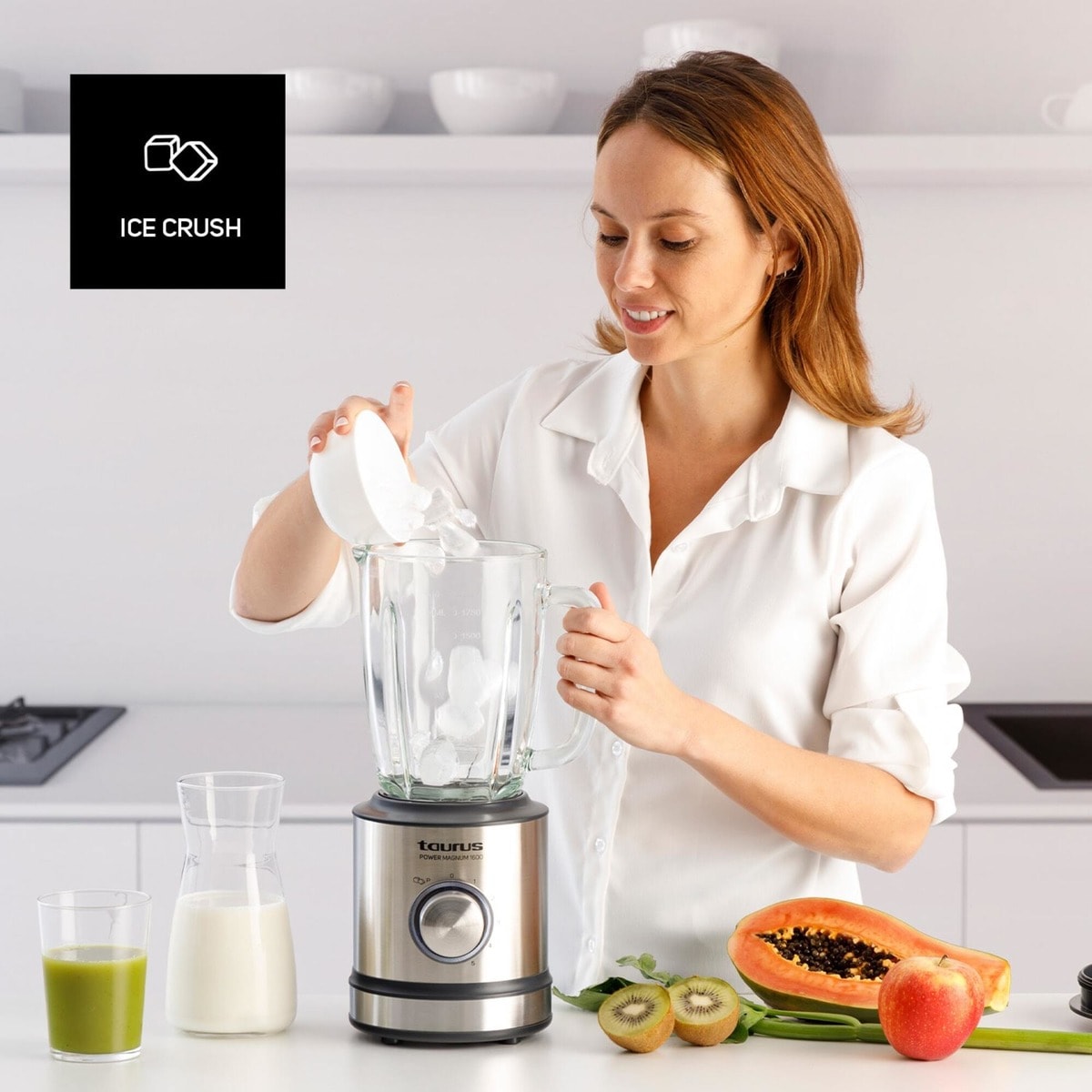 Batidora de vaso Taurus Power Magnum 1600 con 1,75 litros de capacidad Inox-2