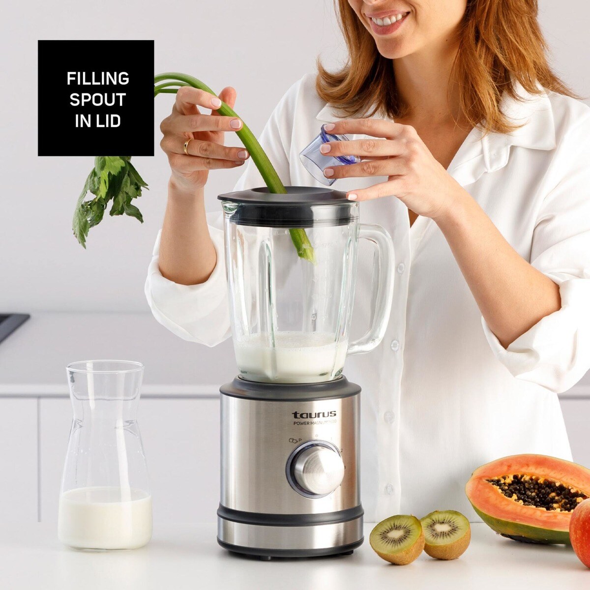 Batidora de vaso Taurus Power Magnum 1600 con 1,75 litros de capacidad Inox-6