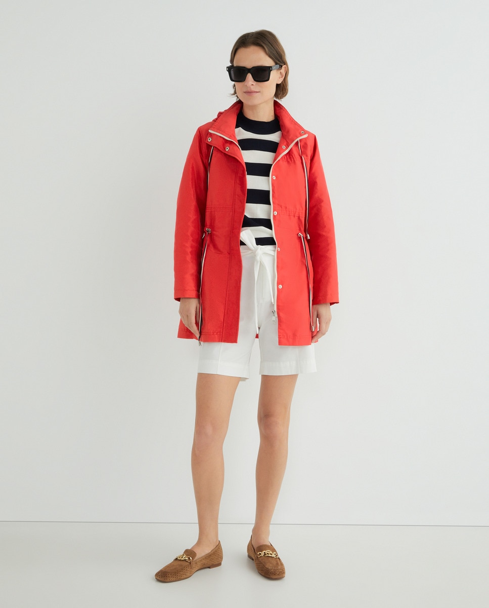 Parka lisa com capuz Coral-1