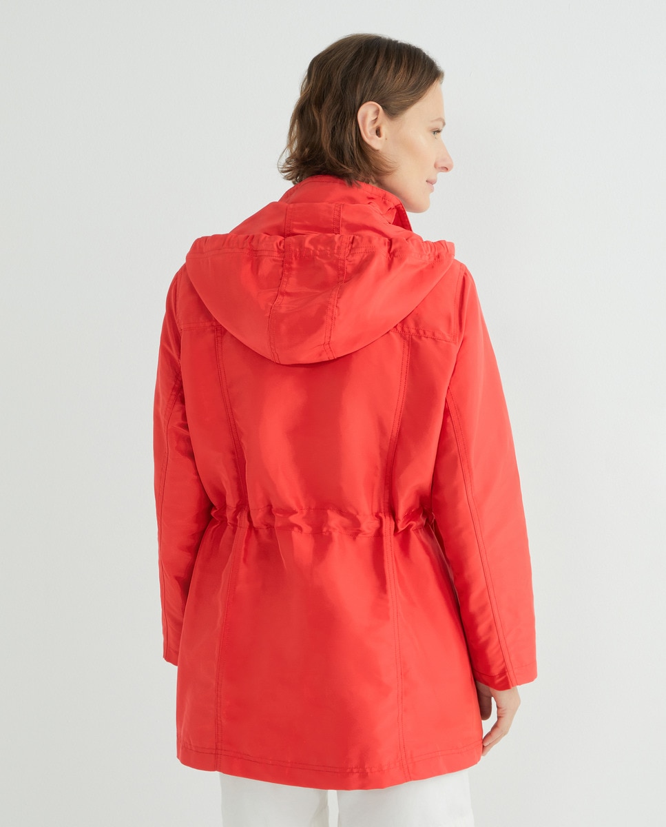 Parka lisa com capuz Coral-3