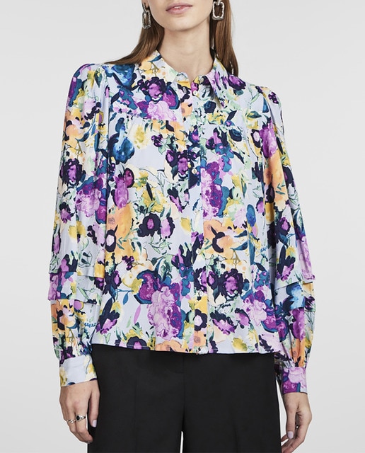 Imagen 0 de Camisa de mujer manga larga abullonada