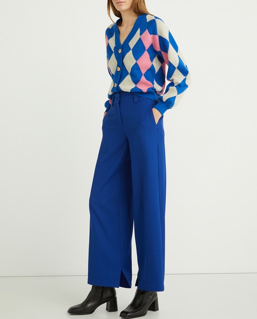 Imagen 0 de Pantalón de mujer acampanado liso tiro alto