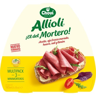 salsa fresca alioli sin gluten pack 3 x 55 ml envase 165 ml - Chovi