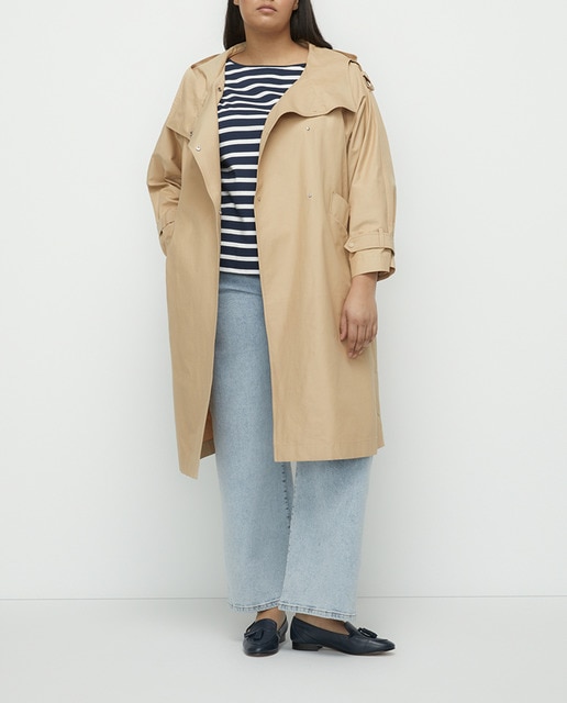 Imagen 0 de Gabardina larga lisa mujer