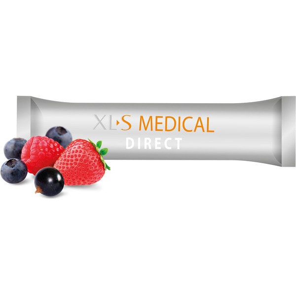 Original Captagrasas Direct Granulatsticks Geschmacksrichtung rote Beeren Box 90 Einheiten zur Behandlung und Vorbeugung von Übergewicht