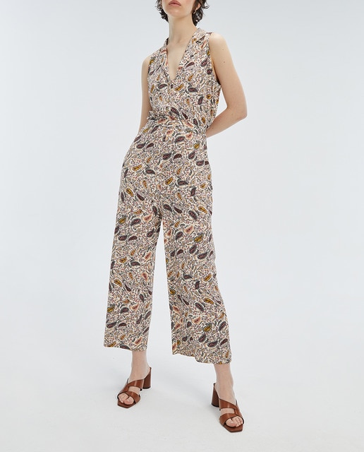 Imagen 0 de Mono de mujer en punto estampado sin mangas