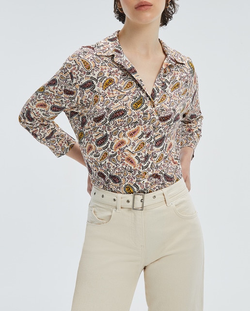 Imagen 0 de Camisa de mujer de punto estampado manga francesa