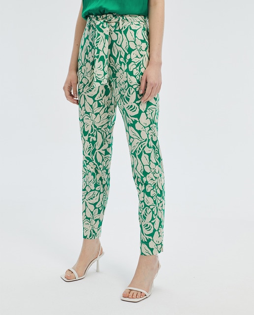 Imagen 0 de Pantalón recto de mujer estampado