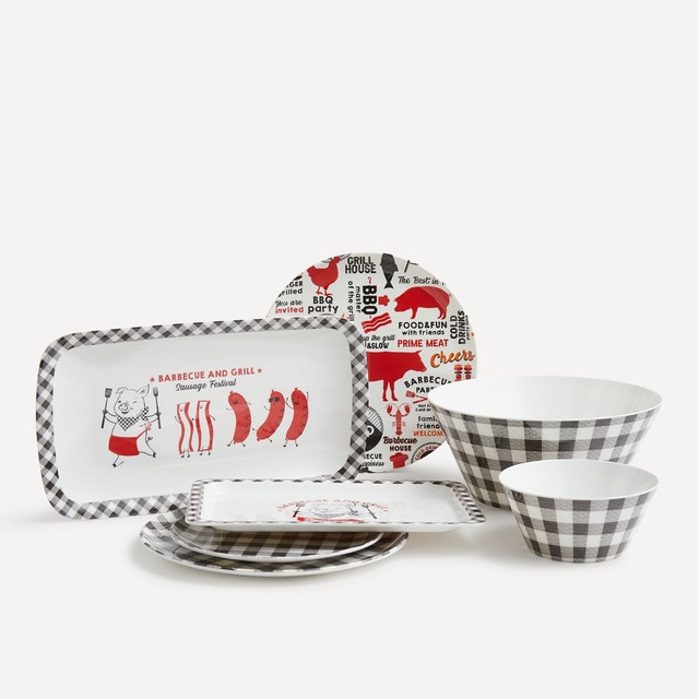 Imagen 0 de Vajilla en melamina por piezas Vichy Basics El Corte Inglés