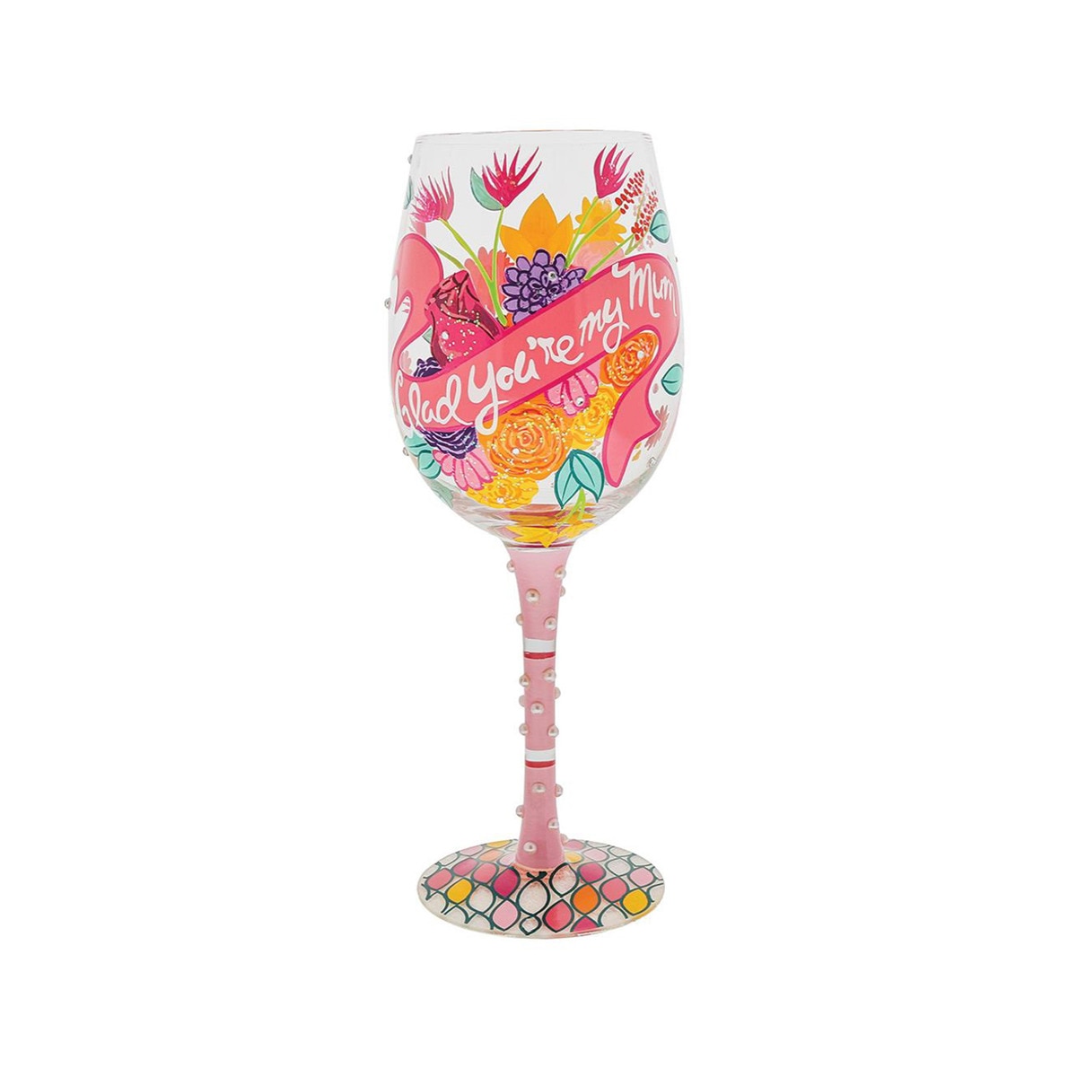 Copo de Vinho Glad My Mum Multicolor-1