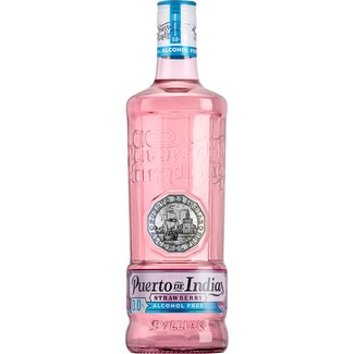 ginebra strawberry sin alcohol botella 70 cl - Puerto De Indias