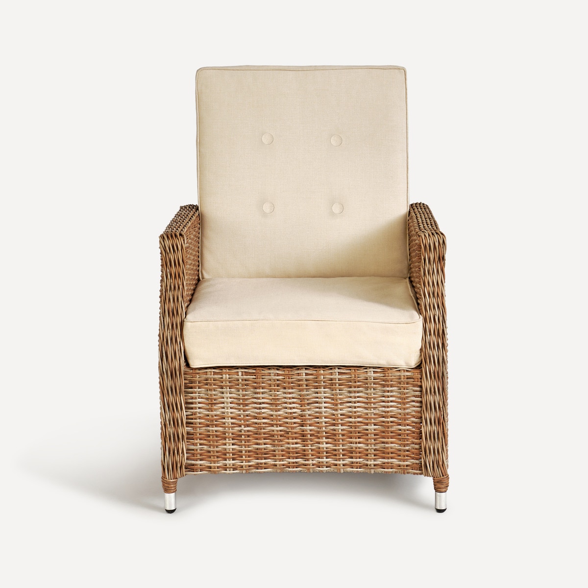 Poltrona de jardim reclinável com repouso para os pés Le Mans El Corte Inglés Champanhe-3