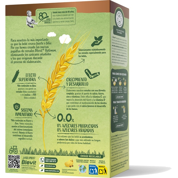 Optimum Fertigbrei mit 8 Cerealien ab 5 Monaten Box 250 g 0% Zuckerzusatz und 0% Fertigzucker