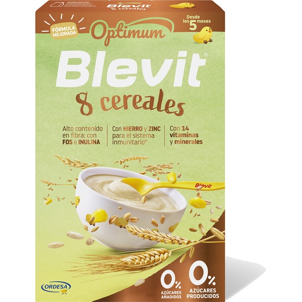Optimum Fertigbrei mit 8 Cerealien ab 5 Monaten Box 250 g 0% Zuckerzusatz und 0% Fertigzucker