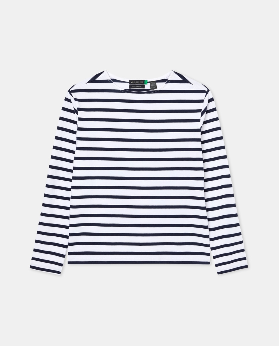 T-shirt de mulher com manga comprida Azul-marinho-1