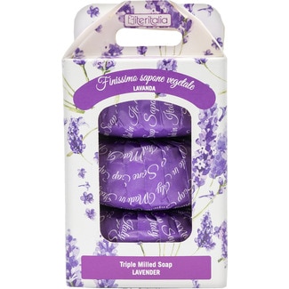 jabón en pastilla vegetal Lavanda pack 3 pastilla 100 g - Iteritalia