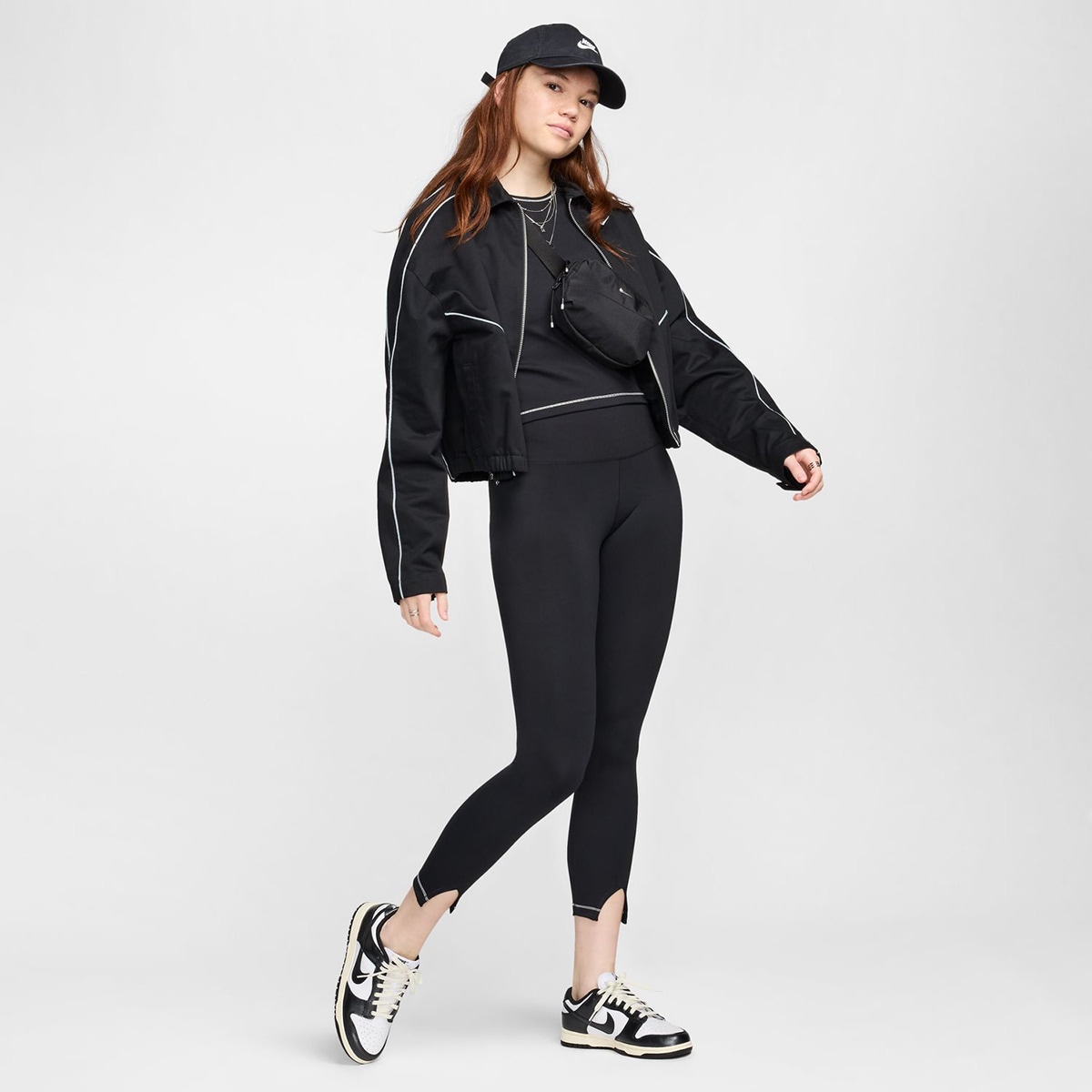 Calças de malha de mulher One Nike Preto-7