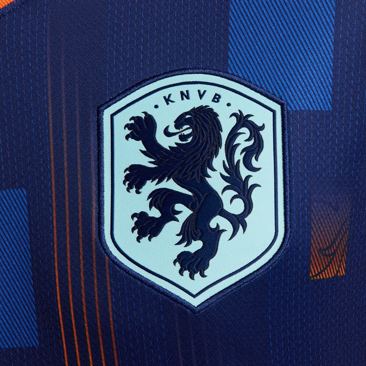 T-shirt de Homem 2.º Equipamento Países Baixos 2024 Stadium Azul-5