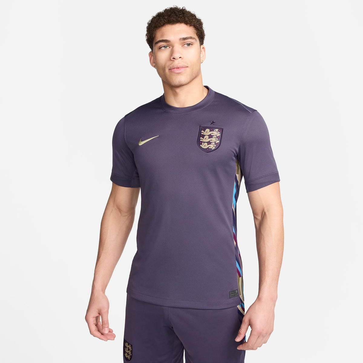 T-shirt de Homem 2.º Equipamento Inglaterra 2024 Stadium Roxo-1