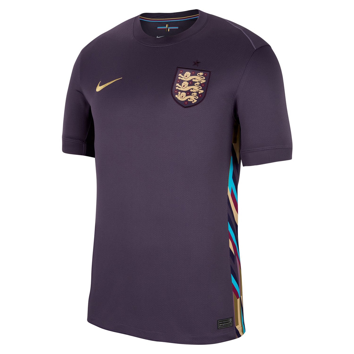 T-shirt de Homem 2.º Equipamento Inglaterra 2024 Stadium Roxo-8