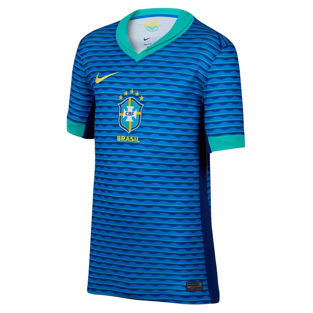 T-shirt de Criança 2.º Equipamento Brasil 2024 Stadium Azul-7