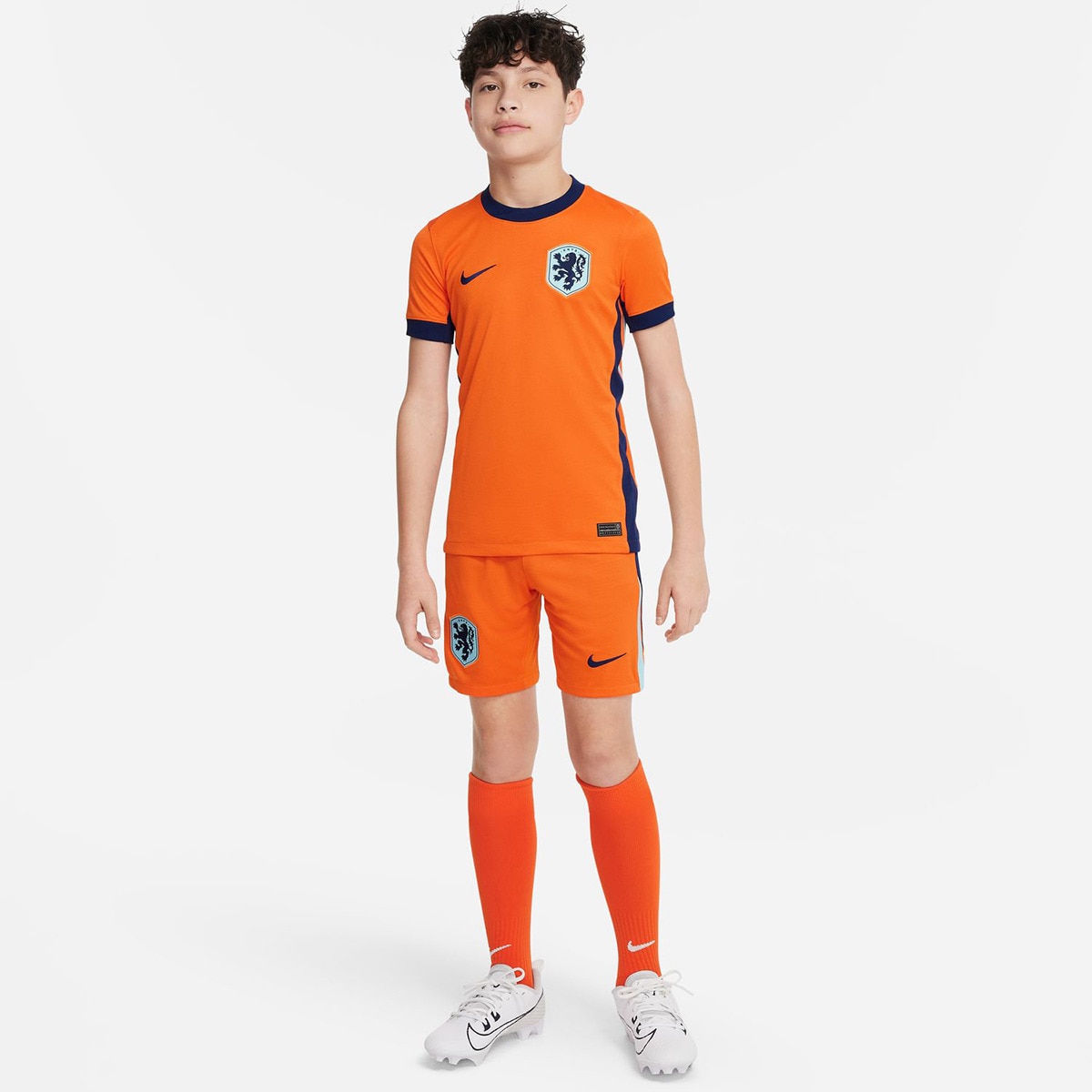 T-shirt de Criança 1.º Equipamento Países Baixos 2024 Stadium Laranja-6