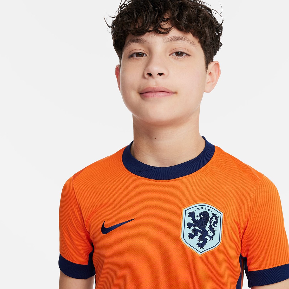 T-shirt de Criança 1.º Equipamento Países Baixos 2024 Stadium Laranja-4