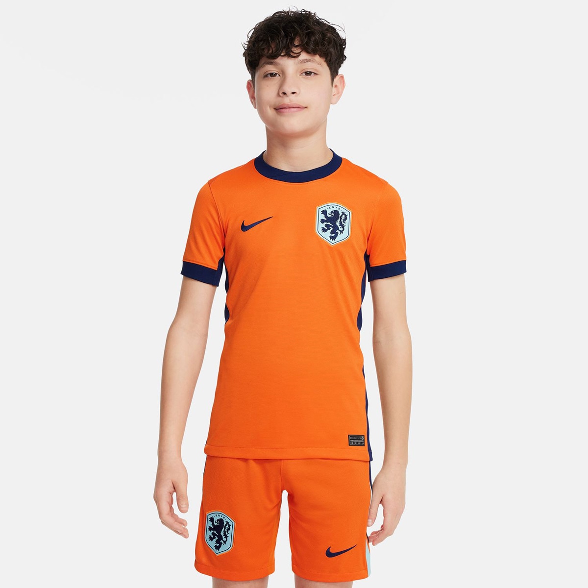 T-shirt de Criança 1.º Equipamento Países Baixos 2024 Stadium Laranja-1