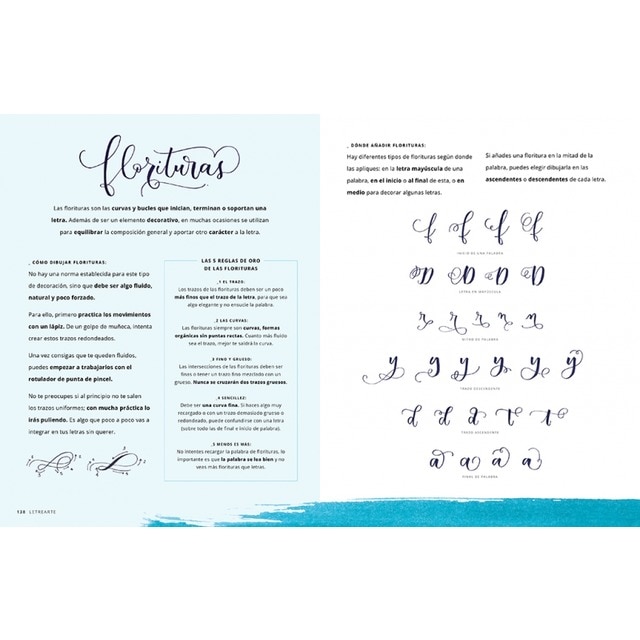 LetreArte: Descubre el arte de dibujar letras bonitas con este cuaderno de lettering para adultos. Una guía con instrucciones, consejos (Tapa blanda) 6