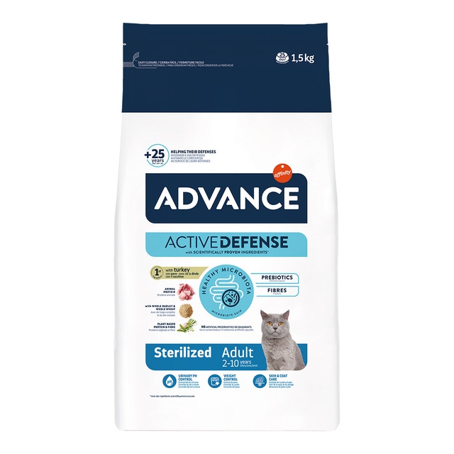 Imagen 0 de Pienso para gatos adultos esterilizados Advance Sterilized pavo y cebada