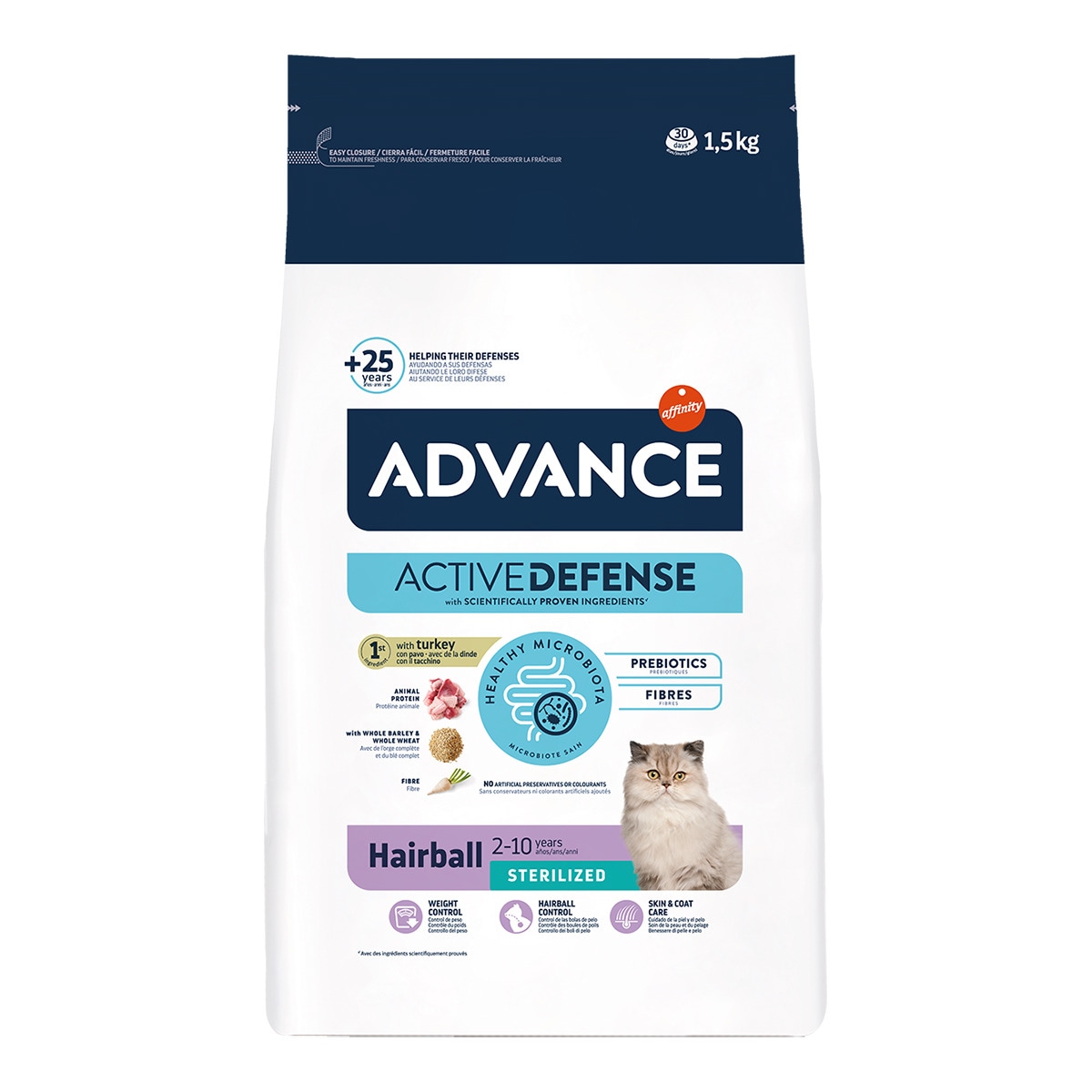 Imagen 0 de Pienso para gatos esterilizados Advance Sterilized Hairball pavo