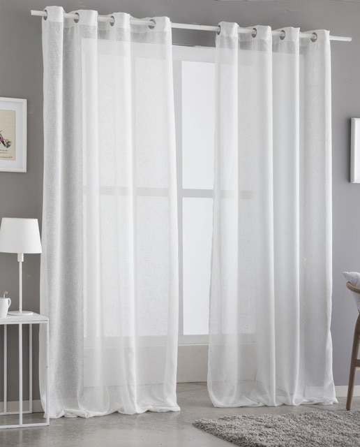 Imagen 0 de Cortina visillo  con ollaos 150x260 cm