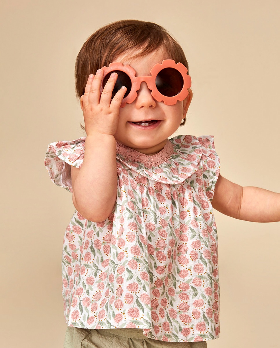 Blusa com estampado floral Branco-1