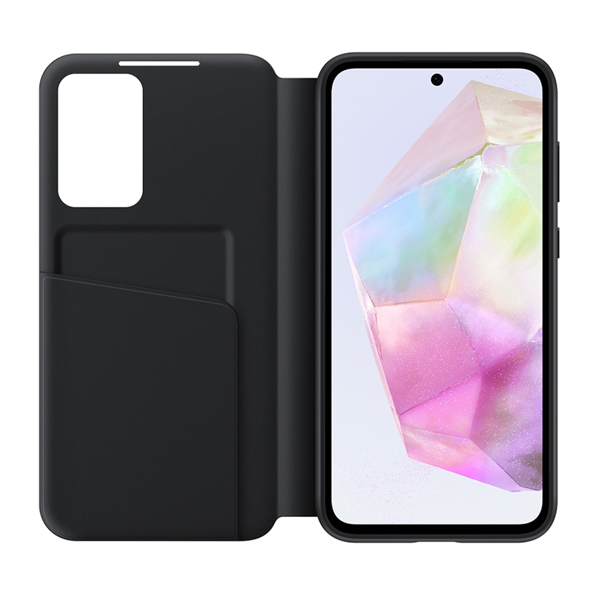 Funda con tapa inteligente negra Samsung para Galaxy A35 Negro-3